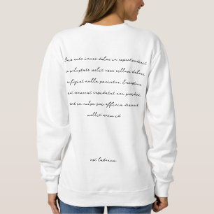 Moletom Estética de letra manuscrita minimal e elegante