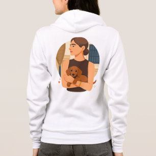 Moletom Estética Moderna de Mãe de Cachorro com Cachorrinh