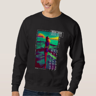 Moletom Estética Otaku Vaporwave Japonesa Synthwave Retrô 