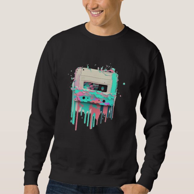 Moletom Estética Vaperwave Glitch Fita Cassete Retrowave (Frente)