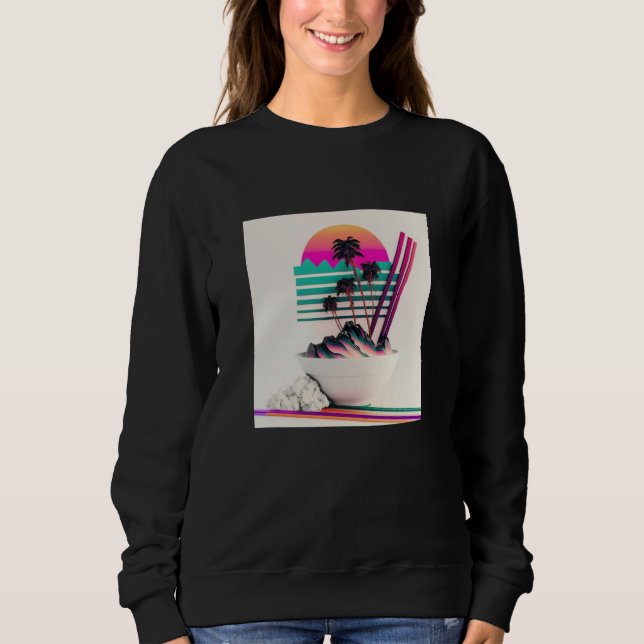 Moletom Estética Vaperwave Glitch Retrowave Synthwave  1 (Frente)