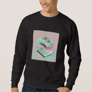 Moletom Estética Vaperwave Glitch Sushi Retrowave Synthwa