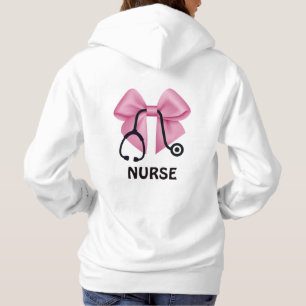 Moletom Estetoscópio Personalizado com Laço Rosa