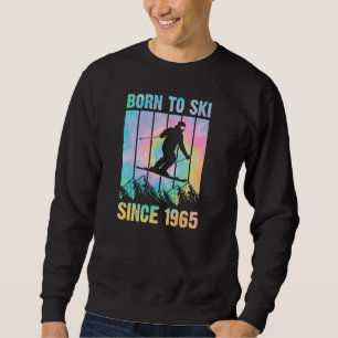Moletom Estilo 70 Montanha Nascer Para Esquiar Desde 1965