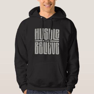 Moletom Estilo bordado motivacional Hustle e Acredite