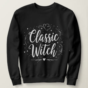 Moletom Estilo Clássico Elegante de Caligrafia de Bruxas