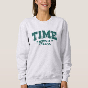 Moletom Estilo da Universidade Retro Kdrama Design de Arte