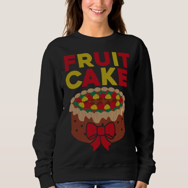 Moletom Estilo de Doce de Natal Feio com Bolo de fruta (Frente)