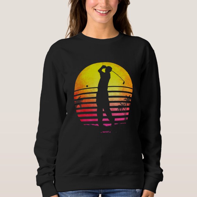 Moletom Estilo de Retrô do Dia de os pais de Golf Engraçad (Frente)