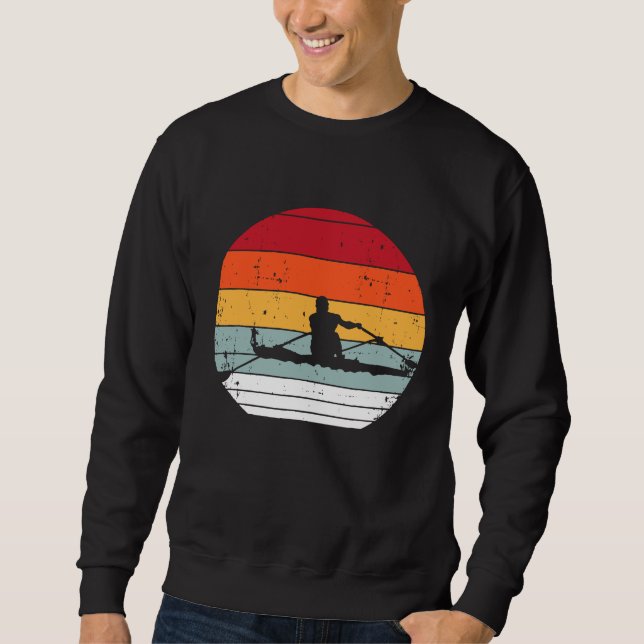 Moletom Estilo de Retro Removendo Equipe de Barco Engraçad (Frente)