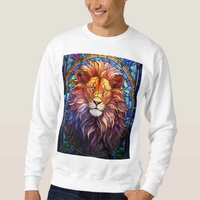 Moletom Estilo de Tiffany, Lion Majestésico (Frente)