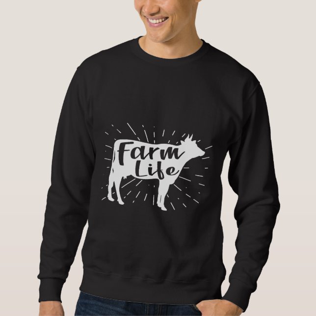 Moletom Estilo de Vaca Coca-Cola do Gráfico da Vida fazend (Frente)