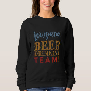 Moletom Estilo de Vintage da Equipe de Bebendos da Louisia