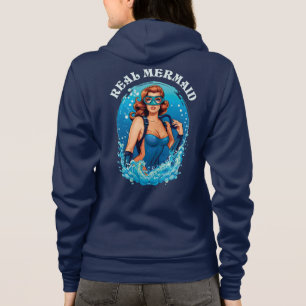 Moletom Estilo de Vintage Sereia Real - Fêmea Que Diver Sc