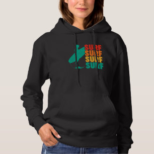 Moletom Estilo de Vintage Surf Surfboard Beach