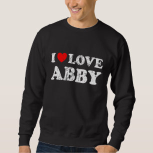 Moletom Estilo Desgastado Grunge Angustiado Eu Amo Abby