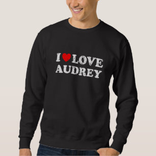 Moletom Estilo Desgastado Grunge Angustiado Eu Amo Audrey