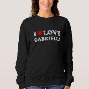 Moletom Estilo Desgastado Grunge Angustiado Eu Amo Gabriel