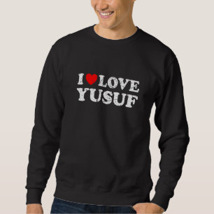 Moletom Estilo Desgastado Grunge Angustiado Eu Amo Yusuf
