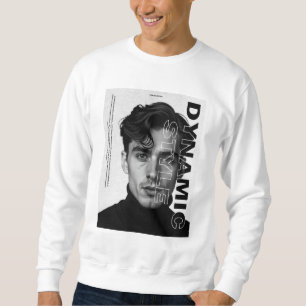 Moletom Estilo dinâmico - Design de retrato monocromático