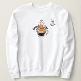 Moletom Estilo engraçado de gato rústico e amante de café
