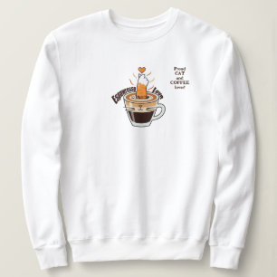 Moletom Estilo engraçado de gato rústico e amante de café