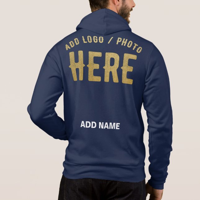 MOLETOM ESTILO MODERNO AZUL NAVY VERIFICADO DE MARCA (Verso)