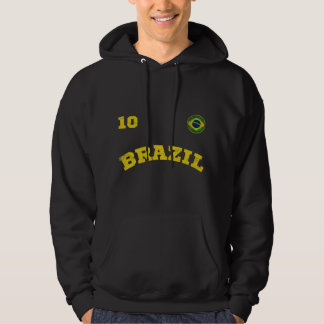 Moletom Estilo Retro Brasil Equipe de Futebol Número 10