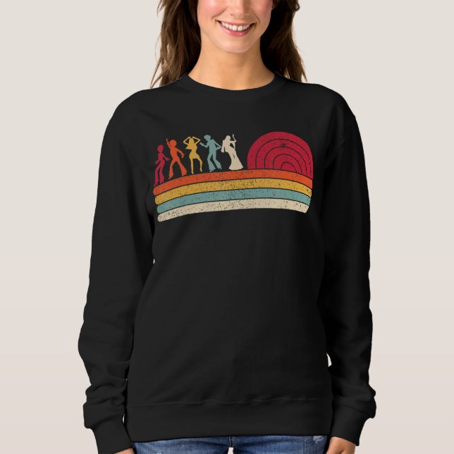 Moletom Estilo retrô de 1970 - Dança Disco 70s Themed Cost (Frente)