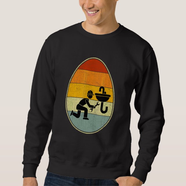 Moletom Estilo Retro Páscoa Páscoa Gráfico de Ovos Engraça (Frente)