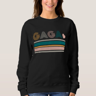 Moletom Estilo Retroativo bonito Gaga Hippie Rainbow Avó M