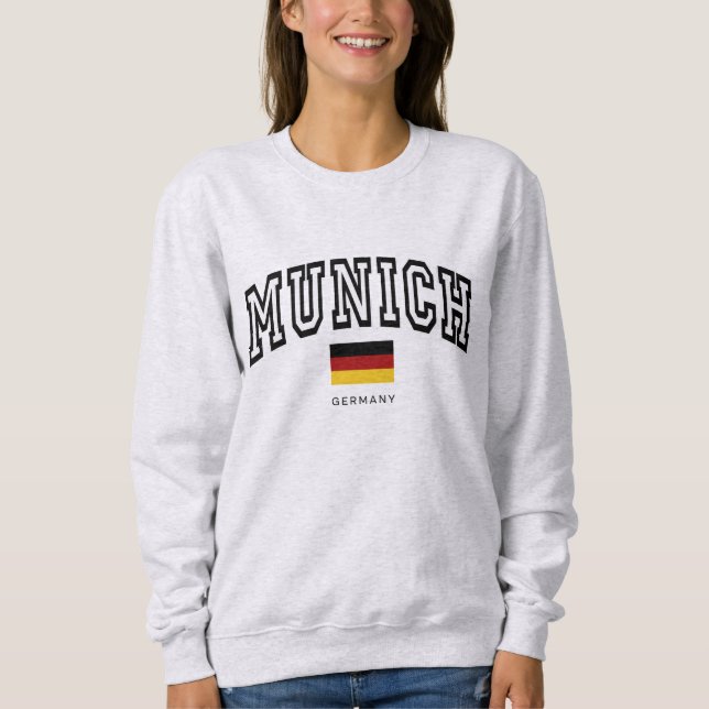 Moletom Estilo Varsity Vintage Munique Alemão (Frente)
