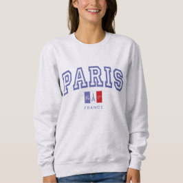 Moletom Estilo Varsity Vintage Paris Francês
