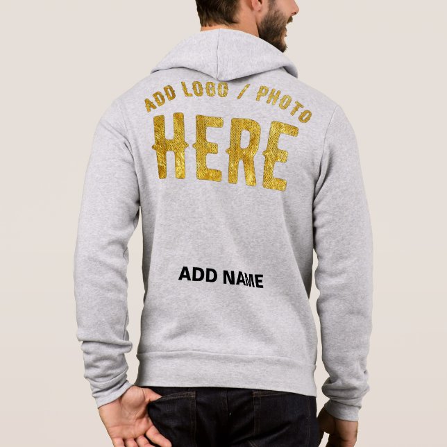 MOLETOM ESTILOSO MODERNO PERSONALIZÁVEL CINZA VERIFICADO M (Verso)