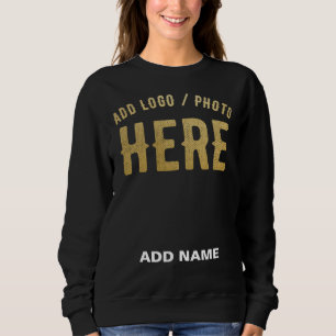 MOLETOM ESTILOSO MODERNO PERSONALIZÁVEL PRETO VERIFICADO M