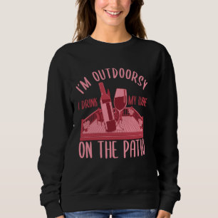 Moletom Estou à porta, bebo meu vinho no Patio Engraçado W