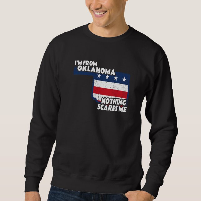 Moletom Estou angustiado, sou de Oklahoma Home State, não  (Frente)