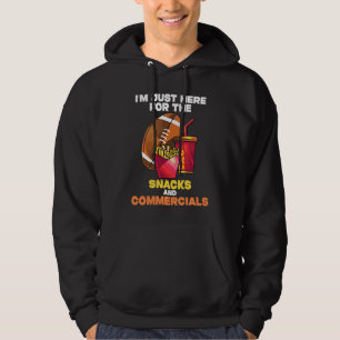 Moletom Estou Aqui Apenas Para Lanches E Futebol De Comerc