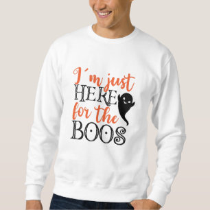 Moletom Estou aqui para o Boos Halloween Engraçado
