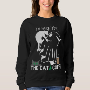 Moletom Estou aqui pelo gato e café.b