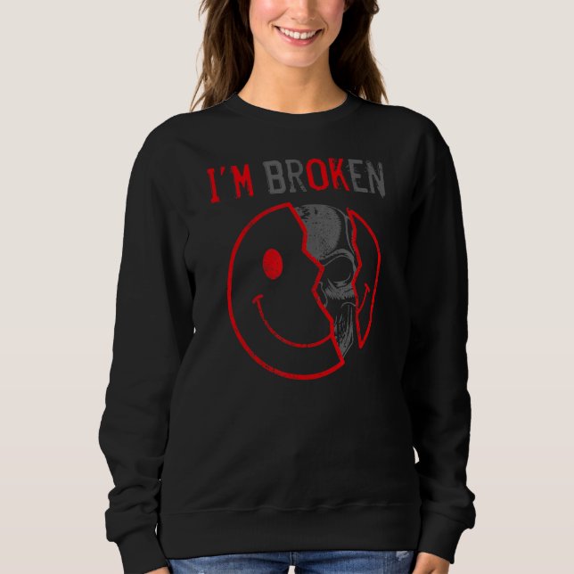 Moletom Estou bem, estou invisível quebrada, estou bem que (Frente)