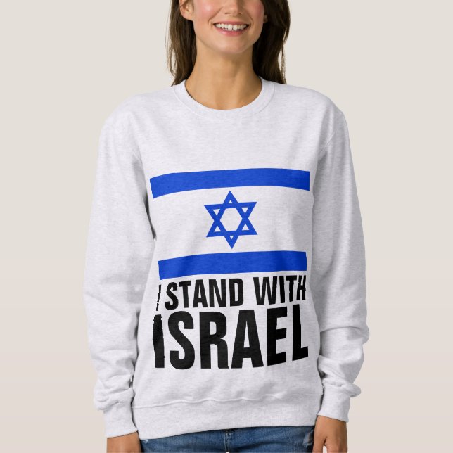 Moletom ESTOU COM ISRAEL, T-shirts PRO-ISRAEL (Frente)