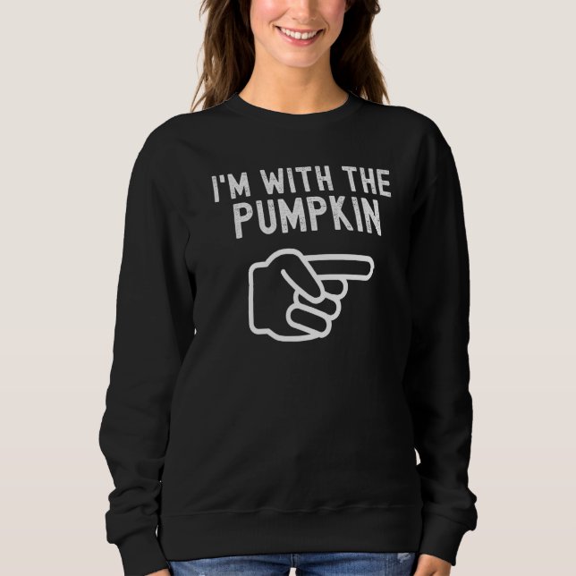 Moletom Estou com o Pumpkin Ppreguiçoso Correspondendo ao  (Frente)