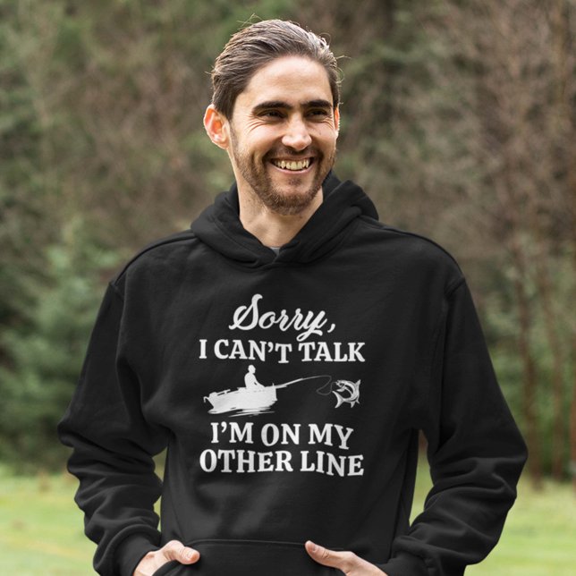 Moletom Estou na minha outra linha (fishing hoodie)