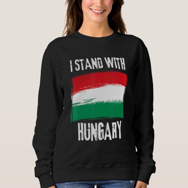 Moletom Estou Presente Na Bandeira Húngara (Frente)
