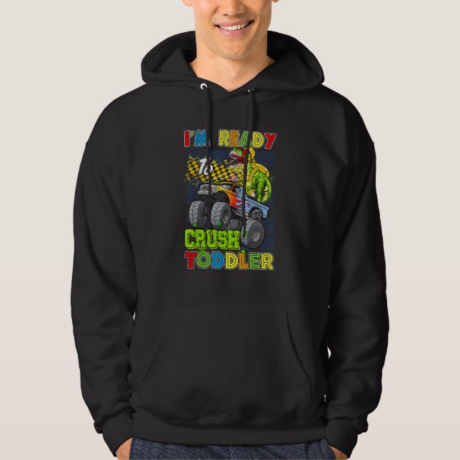 Moletom Estou Pronto Para Esmagar Caminhão Monstro De Dino (Frente)