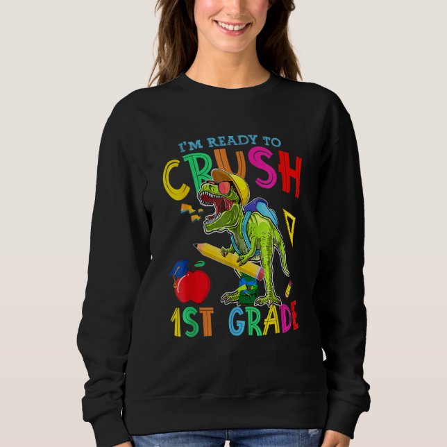Moletom Estou Pronto Para Esmagar O Monstro De Dinossauros (Frente)