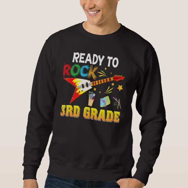 Moletom Estou pronto para o 3º ano de volta à escola G (Frente)