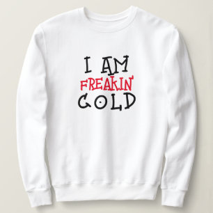 Moletom Estou tão assustada com camisolas frias mulheres