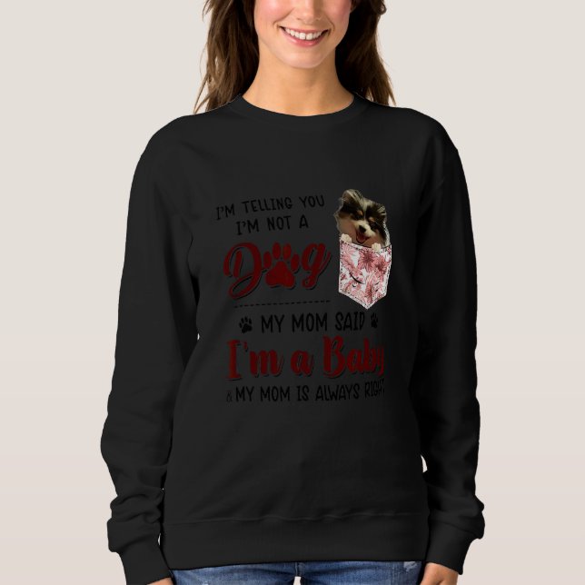 Moletom Estou te dizendo que não sou um cão que minha mãe  (Frente)